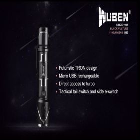 WUBEN I333 can charge the LED flashlight, suitable for emergency situations, outdoor outdoor