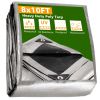 8x10ft Heavy Duty Poly Tarp/ Silver+Black