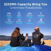 OUPES 2400W Portable Power Station+2*240W Solar Panel for UsePower to RV Trip