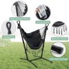 Height Adjustable Hammock Chair with Phone Holder and Side Pocket