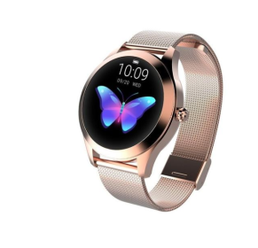 Heart Rate Monitoring Sports Step Smart Bracelet (Option: Rose gold-Steel strip)