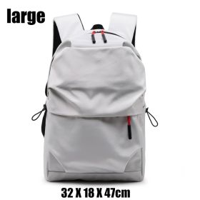 Nylon backpack (Option: Light grey-L)