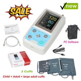 CONTEC ABPM50 Handheld 24hours Ambulatory Blood Pressure Monitor With PC Software 3 Cuffs (Option: ABPM50)