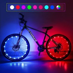 2 Pack LED Bicycle Wheel Light, 7 Colours In One Waterproof Bicycle (Option: Multi)