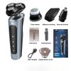 1pc Men's USB Rechargeable Electric Shaver Multiple Accessories Men's Electric Rotary Shaver Washable Electric Razor Shaving